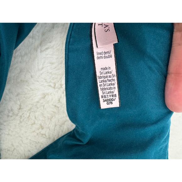 Victoria’s Secret Body by Victoria Teal Lace Demi Bra 34DDD - Picture 5 of 6